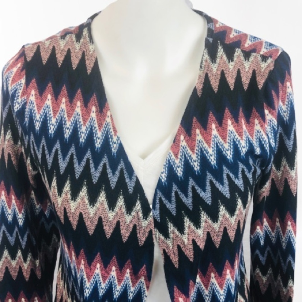 Boutique Chevron Pattern Open Front Cardigan - Picture 5 of 7